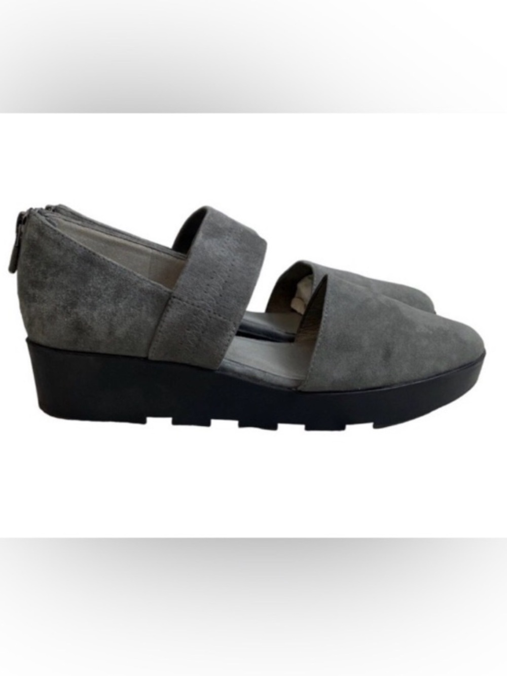 Eileen Fisher Marlow Mary Jane suede Platform Shoes, size 7